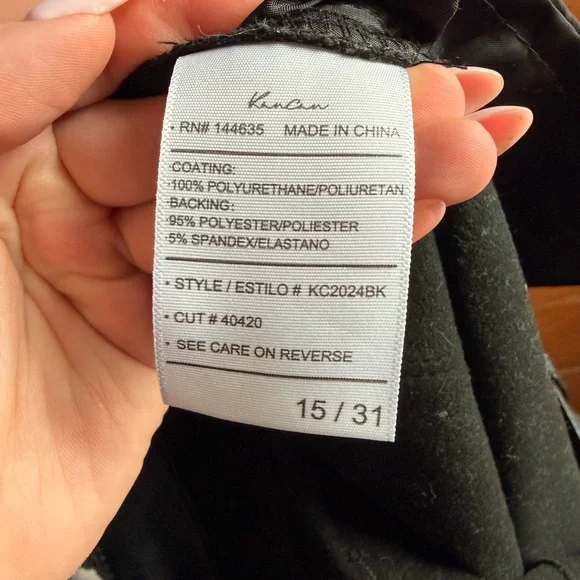 KanCan Faux Leather Button Fly Pant - Picture 5 of 5